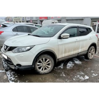 Windabweiser mit Chromleisten (4 Stk, HIC) Nissan Qashqai 2014-2021 Foto 4