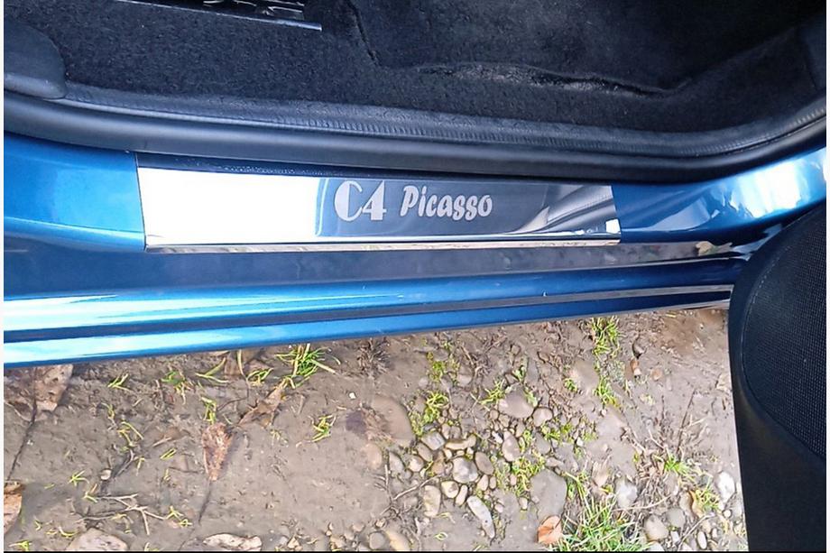 Citroen C-4 Picasso 2006-2013 Einstiegsleisten Carmos (4 Stk, Edelstahl) Image