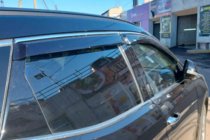 Hyundai Santa Fe 3 2012-2018 Windabweiser mit Chromleisten (4 Stk, HIC) Foto 2