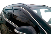 Hyundai Santa Fe 3 2012-2018 Windabweiser mit Chromleisten (4 Stk, HIC) Foto 6