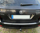 Skoda Superb 2009-2015 Heckstoßstangenschutz Carmos V1 (SW, Edelstahl) Foto 1