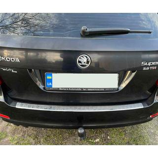 Heckstoßstangenschutz Carmos V1 (SW, Edelstahl) Skoda Superb 2009-2015 Foto 1