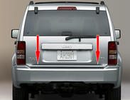 Jeep Cherokee/Liberty 2007-2013 Kofferraumleiste Edelstahl Foto 2