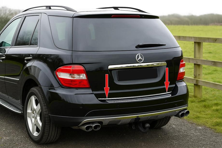 Mercedes ML W164 2005-2011 Kofferraumleiste Edelstahl Foto 1
