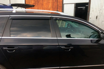 Volkswagen Passat B6 2006-2012 Windabweiser mit Chromleisten SW (4 Stk, HIC) Foto 5