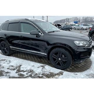 Windabweiser mit Chromleisten (4 Stk, HIC) Volkswagen Touareg 2010-2018 Foto 3