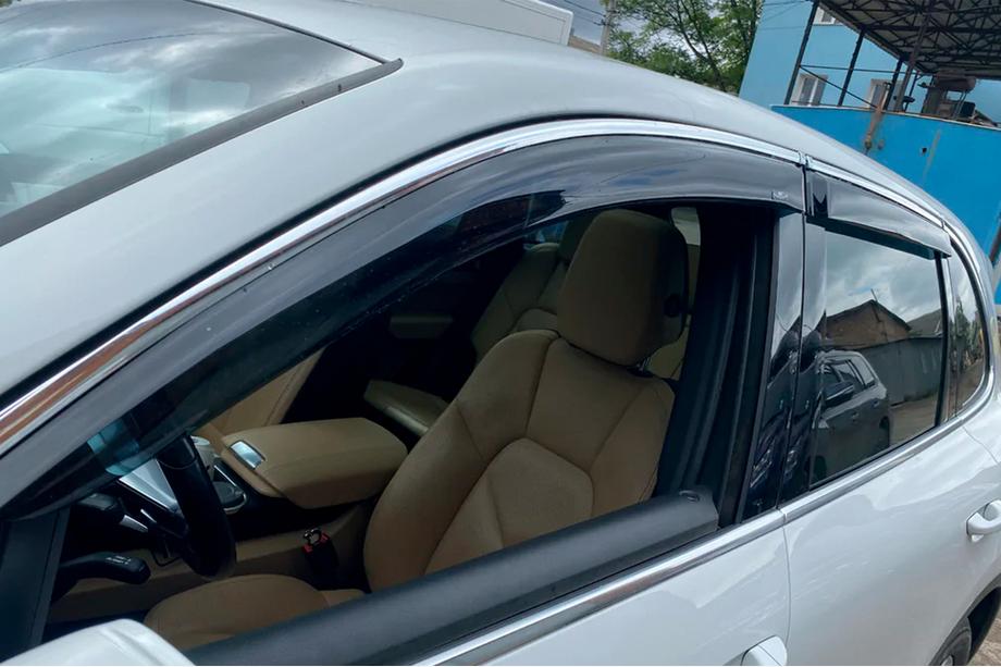 Volkswagen Touareg 2010-2018 Windabweiser mit Chromleisten (4 Stk, HIC) Foto 9