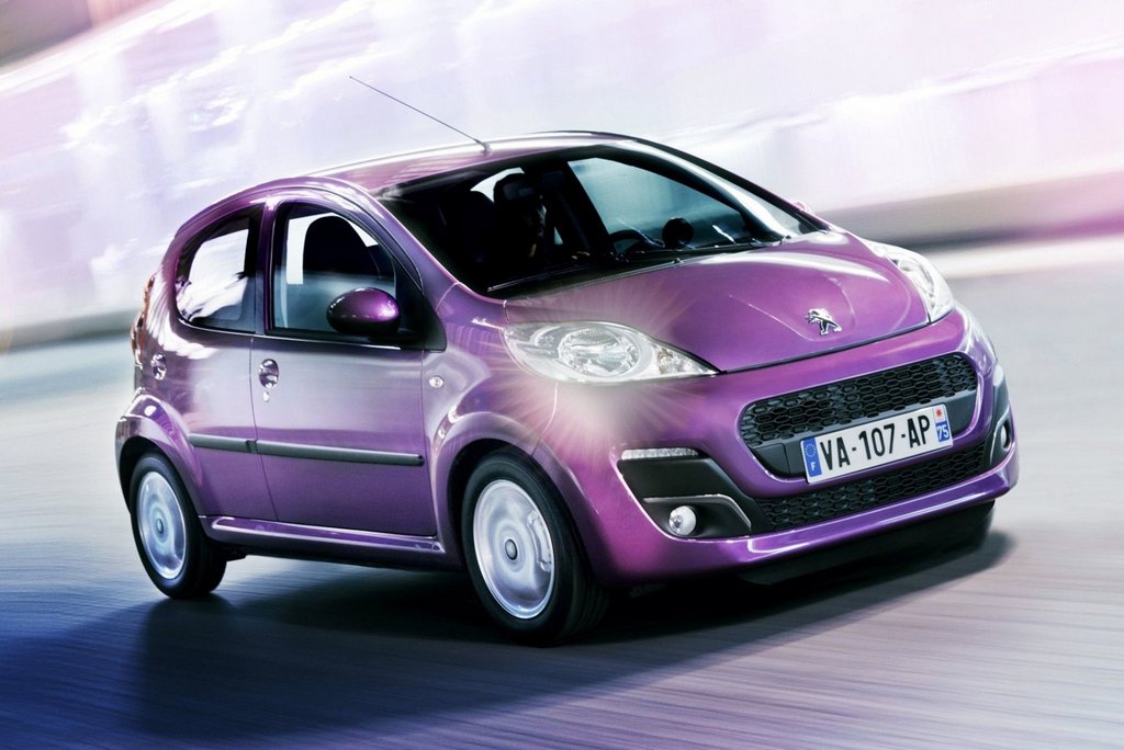 Übersicht über kompakte Fließheck Peugeot 107