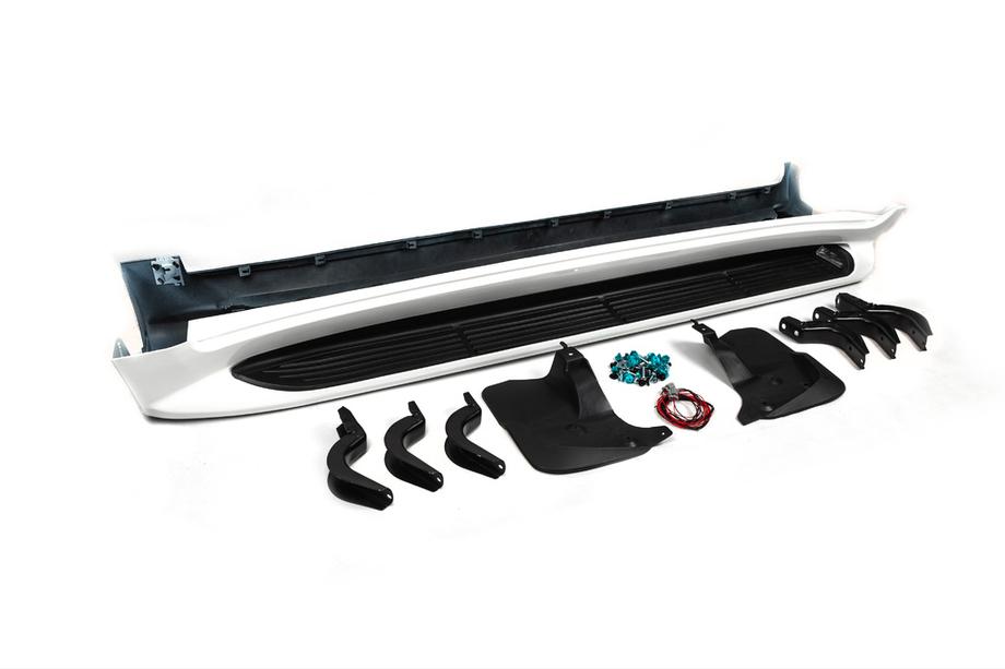 Lexus LX570/450d 2008-2022 Seitenschweller mit LED (Design Lexus 2012-2016) Weiss Foto 3