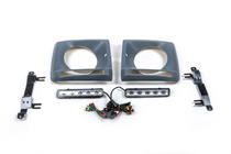 Mercedes G class W463 1990-2018 Scheinwerferabdeckungen mit LED (5 Dioden, Set) Foto 2
