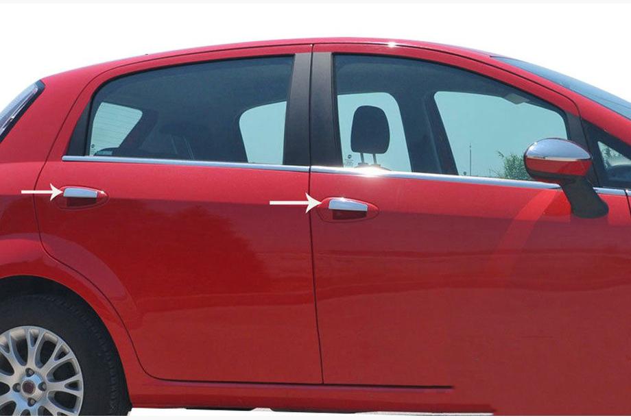 Fiat Punto Grande/EVO 2006-2018 Chrom Türgriffblenden (4-türig, Edelstahl) Carmos - Türkischer Edelstahl Image