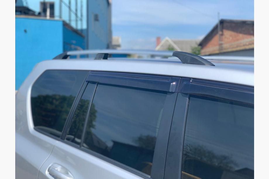 Toyota Land Cruiser Prado 150 2009-2023 Dachreling türkisches Design (Chrom, 2 Stk) Metallfüße Foto 3