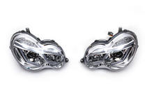 Mercedes C-class W203 2000-2007 Frontscheinwerfer mit LED-Tagfahrlicht (2 Stk) Dunkel Foto 2