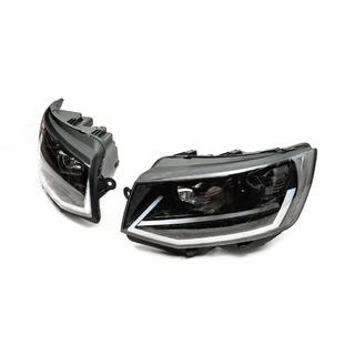 Vorder-Scheinwerfer mit LED-Tagfahrlicht Schwarz (2015-2019, 2 Stk.) Volkswagen T6 2015-2024 Foto 4