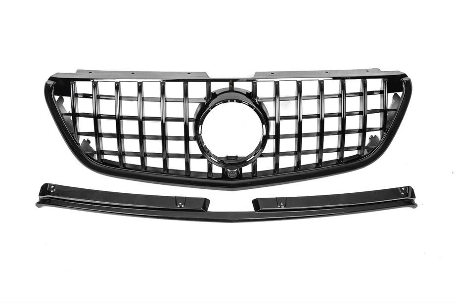 Mercedes Vito/V-class W447 2014- Frontgrill GT Panamericana Schwarz (2014-2023 für Vito W447) Foto 2