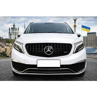 Frontgrill GT Panamericana Schwarz (2014-2019 für V-class) Mercedes Vito/V-class W447 2014- Foto 1