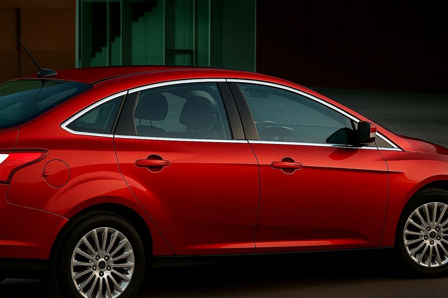 Ford Focus III 2011-2017 Komplett Fensterrahmen Edelstahl für Sedan (12-tlg) Image