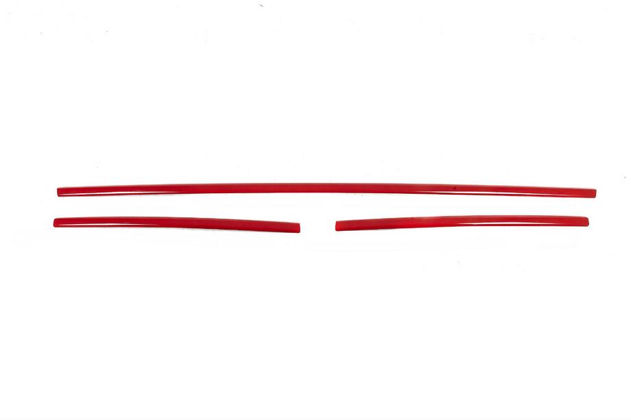 Volkswagen T6 2015-2024 Zierleisten für Kühlergrill Stoßstange 2015-2019 (3 Stk, Rot) Foto 2