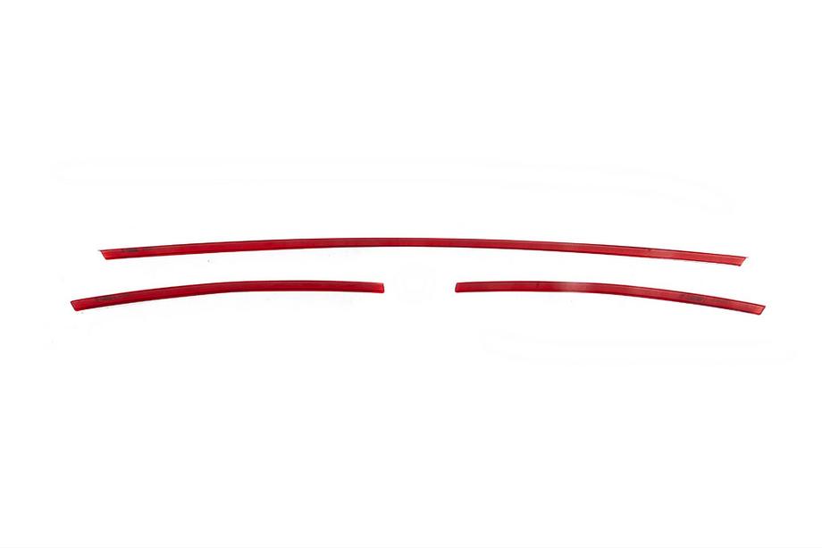Volkswagen T6 2015-2024 Zierleisten für Kühlergrill Stoßstange 2015-2019 (3 Stk, Rot) Foto 3