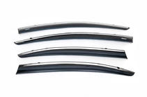 Honda Civic Sedan IX 2011-2016 Windabweiser mit Chromleiste (4 Stk, Niken) Foto 2