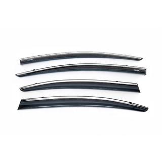 Windabweiser mit Chromleiste (4 Stk, Niken) Honda Civic Sedan IX 2011-2016 Foto 2