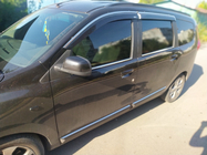 Dacia Lodgy 2012-2022 Windabweiser mit Chromleiste (4 Stk, Niken) Foto 3