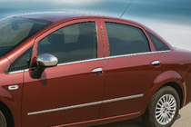 Fiat Linea 2006-2018 Fensterzierleisten außen Edelstahl (8-tlg.) Carmos - Türkischer Edelstahl Foto 1