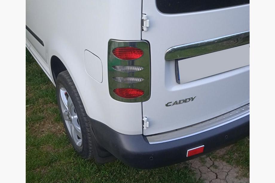 Volkswagen Caddy 2004-2010 Chrom Rückleuchten Abdeckungen V2 (2 Stk., Edelstahl) Image