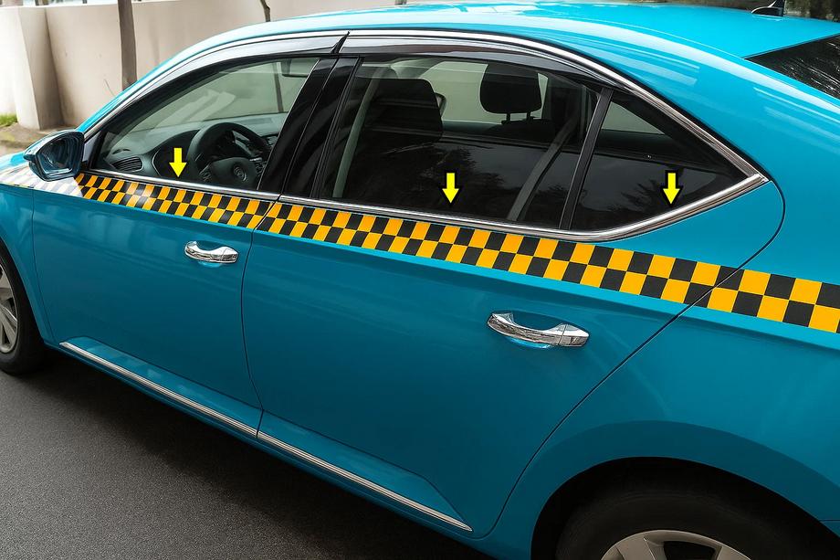 Skoda Superb 2015-2024 Fensterzierleisten unten Edelstahl Image