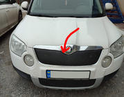 Skoda Yeti 2009-2017 Winterabdeckung für Kühlergrill (oben, 2009-2013) Glänzend Foto 1