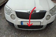 Skoda Yeti 2009-2017 Winterabdeckung für Kühlergrill (unten, 2009-2013) Glänzend Foto 2
