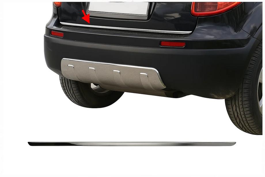 Fiat Sedici 2006-2014 Kofferraumleiste Edelstahl Foto 1