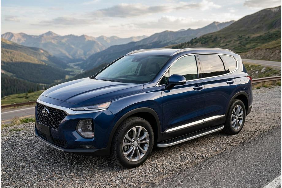 Hyundai Santa Fe 4 2018-2023 Seitenschweller Tayga Grey (2 Stk., Aluminium) Image