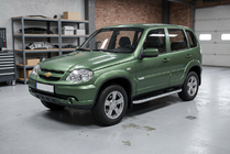 Chevrolet Niva 1998-2020 Seitenschweller Tayga Grey (2 Stk., Aluminium) Foto 1