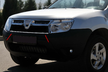 Dacia Duster 2008-2018 Zierleiste für Kühlergrill 2008-2014 (Edelstahl) Foto 1