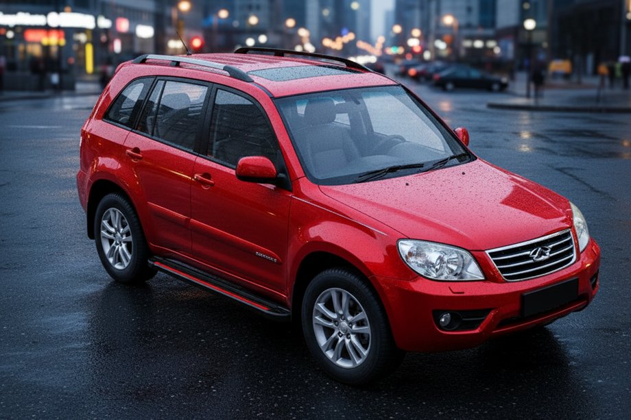 Chery Tiggo 1 2005-2016 Seitenschweller Maya Red (2 Stk., Aluminium) Image