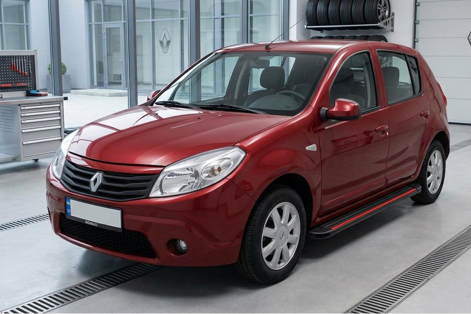 Dacia Sandero 2007-2013 Seitenschweller Maya Red (2 Stk., Aluminium) Image