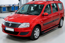 Renault Logan MCV 2005-2013 Seitenschweller Maya Red (2 Stk., Aluminium) Foto 1