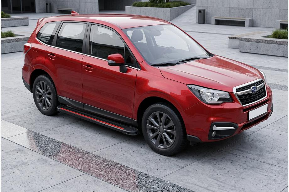 Subaru Forester 2013-2018 Seitenschweller Maya Red (2 Stk., Aluminium) Image
