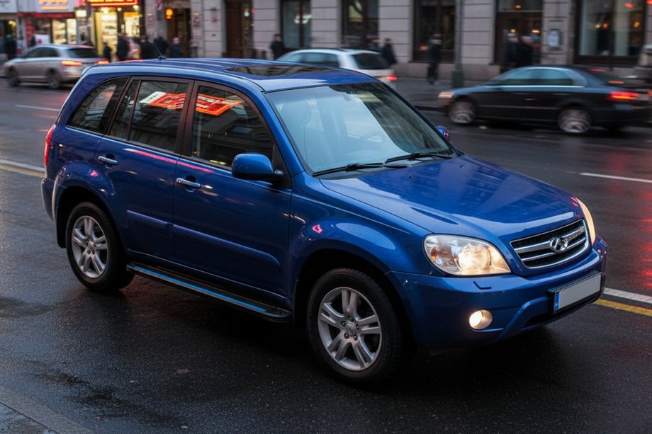 Chery Tiggo 1 2005-2016 Seitenschweller Maya Blue (2 Stk., Aluminium) Image