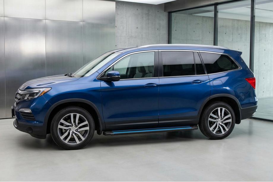 Honda Pilot 2015-2022 Seitenschweller Maya Blue (2 Stk., Aluminium) Image