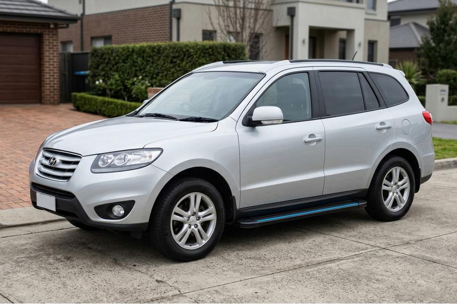 Hyundai Santa Fe 2 2006-2012 Seitenschweller Maya Blue-Black (2 Stk., Aluminium) Image