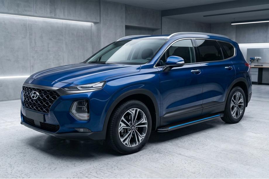 Hyundai Santa Fe 4 2018-2023 Seitenschweller Maya Blue (2 Stk., Aluminium) Image