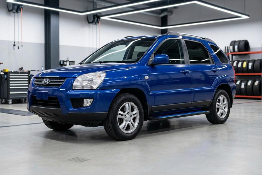 Kia Sportage 2004-2010 Seitenschweller Maya Blue (2 Stk., Aluminium) Foto 1