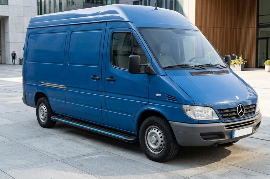 Mercedes Sprinter W901/902/903/904/905 1995–2006 Seitenschweller Maya Blue (2 Stk., Aluminium) Langer Radstand Image