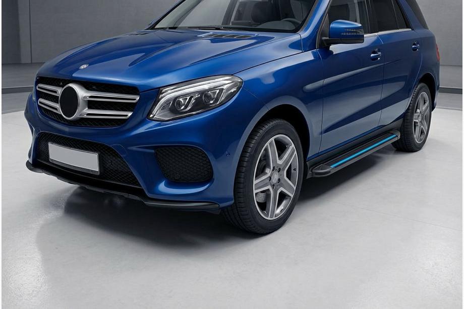 Mercedes GLE/ML class W166 2011-2018 Seitenschweller Maya Blue (2 Stk., Aluminium) Image