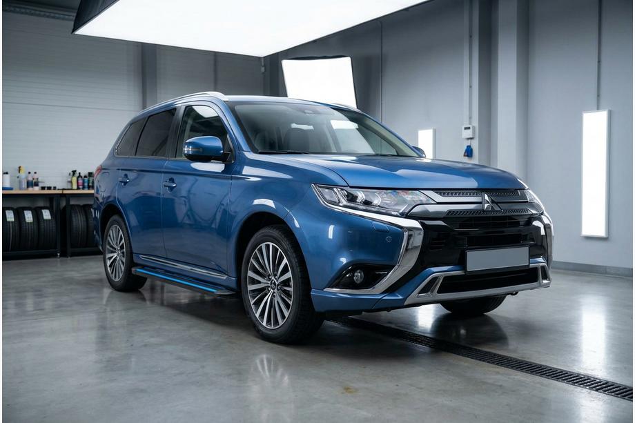 Mitsubishi Outlander 2012-2021 Seitenschweller Maya Blue (2 Stk., Aluminium) Image