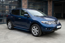 Nissan Murano 2008-2014 Seitenschweller Maya Blue (2 Stk., Aluminium) Foto 1