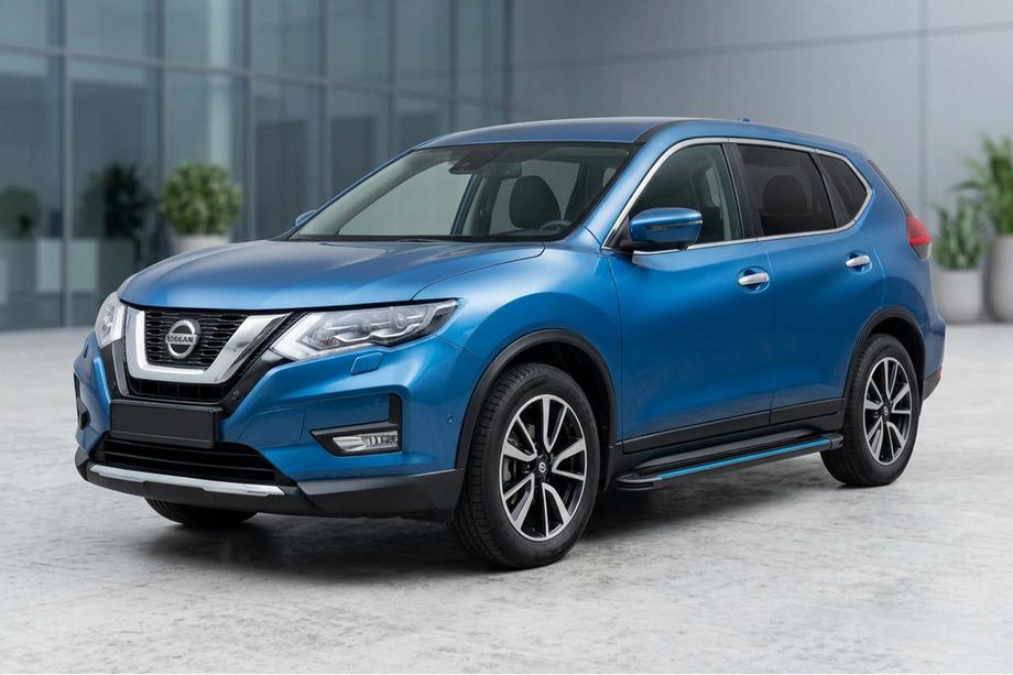 Nissan X-trail T32/Rogue 2014-2021 Seitenschweller Maya Blue (2 Stk., Aluminium) Image