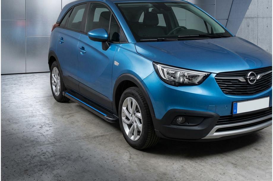 Opel Crossland X 2017-2024 Seitenschweller Maya Blue (2 Stk., Aluminium) Image